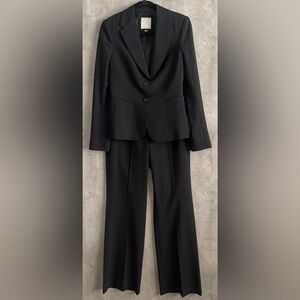 TheLimited Women's 2pc Blk Pinstripe PerfectTravel Suit CassidyFit Blazer PantS6